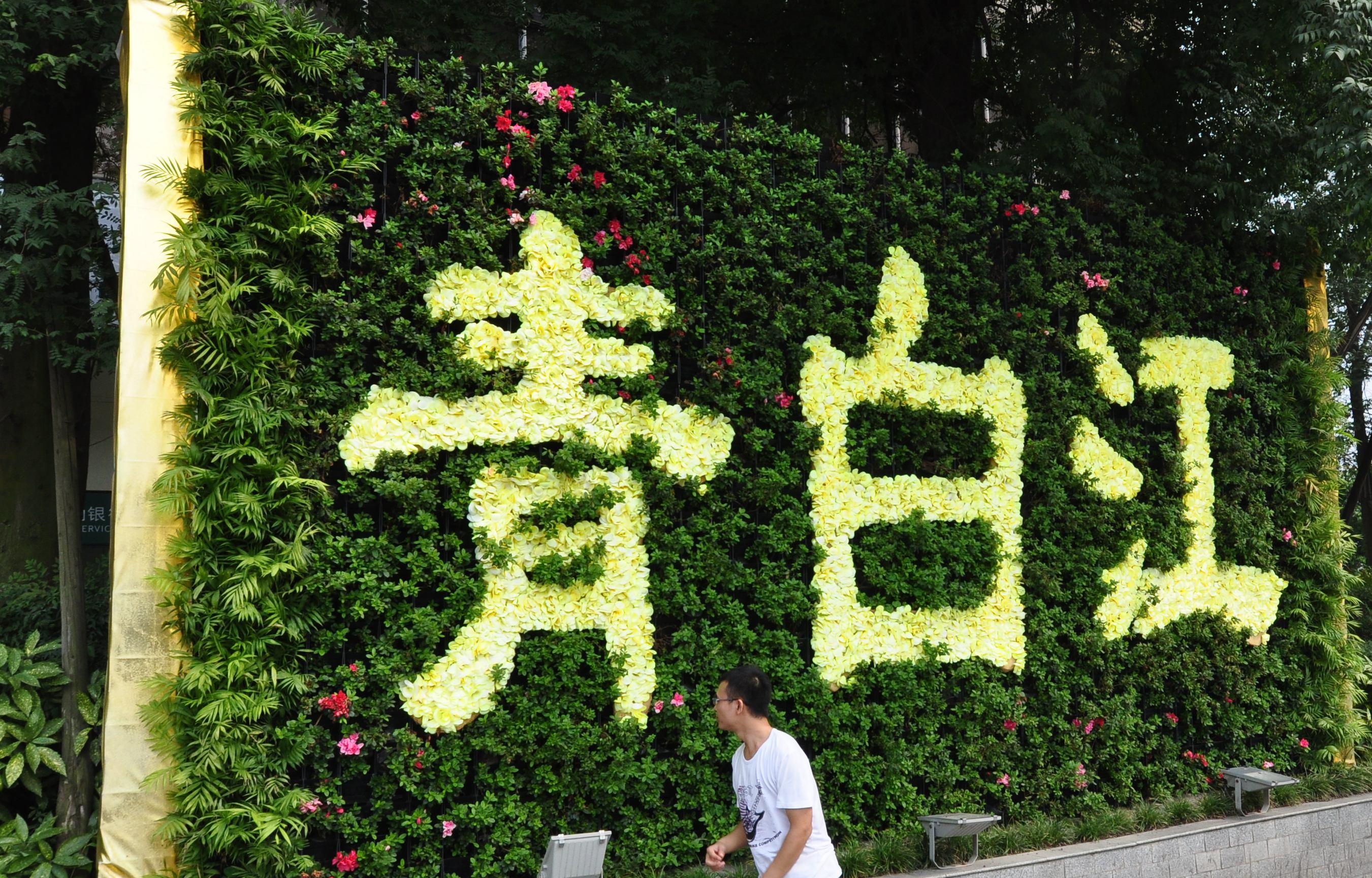 青白江街道室外植物墙